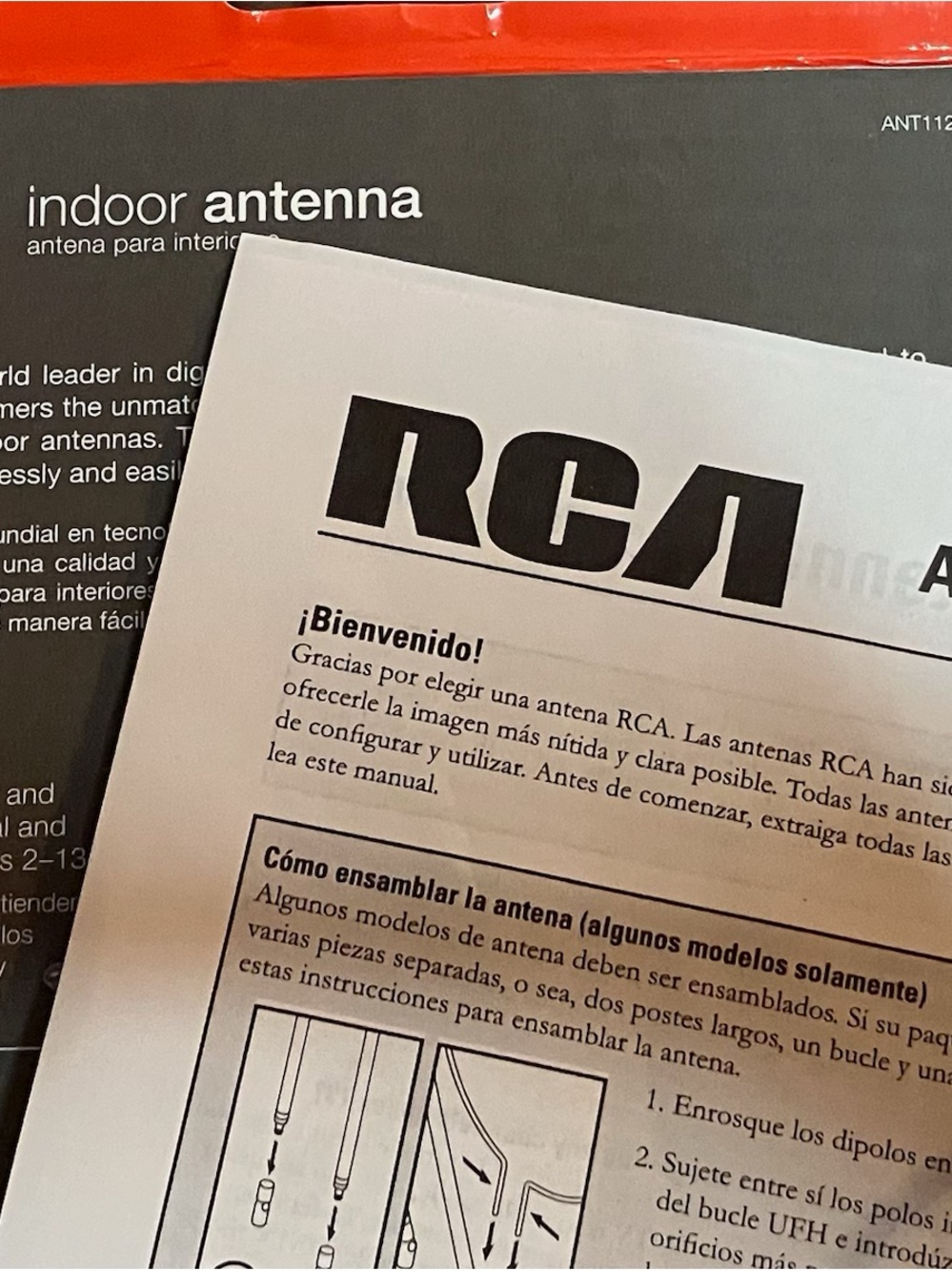 RCA ANT112R Indoor HDTV TV Antenna Rabbit Ears VHF UHF FM - Picture 10 of 10